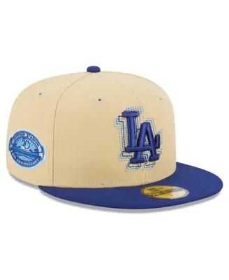 Men's New Era Cream, Royal Los Angeles Dodgers Illusion 59FIFTY Fitted Hat