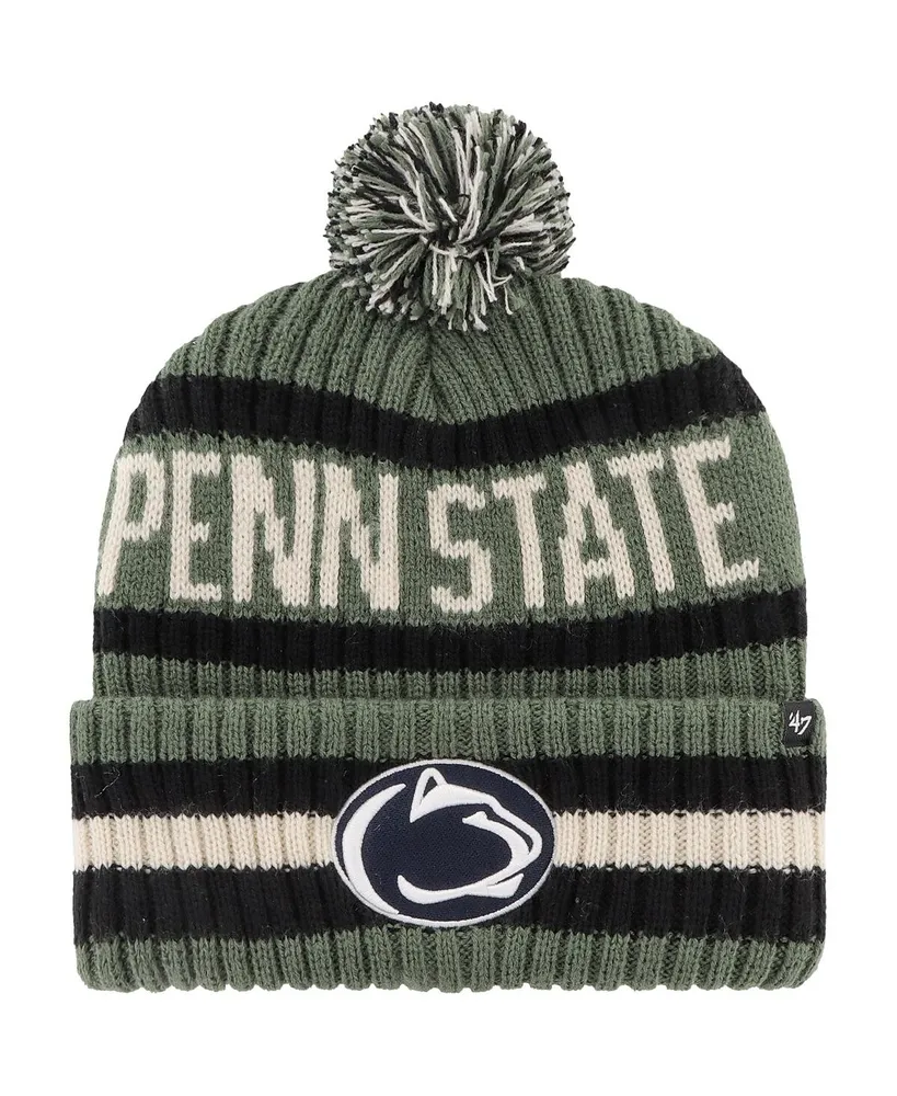 Men's '47 Brand Green Penn State Nittany Lions Oht Military-Inspired Appreciation Bering Cuffed Knit Hat with Pom