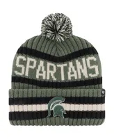 Men's '47 Brand Green Michigan State Spartans Oht Military-Inspired Appreciation Bering Cuffed Knit Hat with Pom