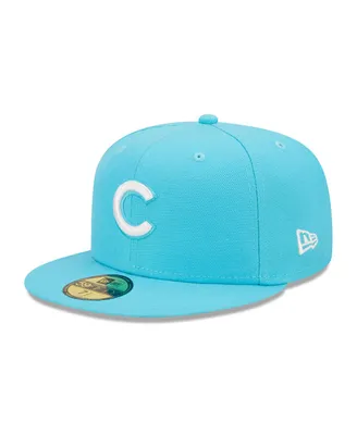 Men's New Era Blue Chicago Cubs Vice Highlighter Logo 59FIFTY Fitted Hat