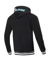 Men's Pro Standard Black Tulane Green Wave Classic Stacked Logo Pullover Hoodie