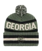 Men's '47 Brand Green Georgia Bulldogs Oht Military-Inspired Appreciation Bering Cuffed Knit Hat with Pom