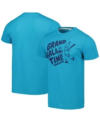 Men's Homage Aqua Seattle Mariners Grand Salami Time Hyper Local Tri-Blend T-shirt