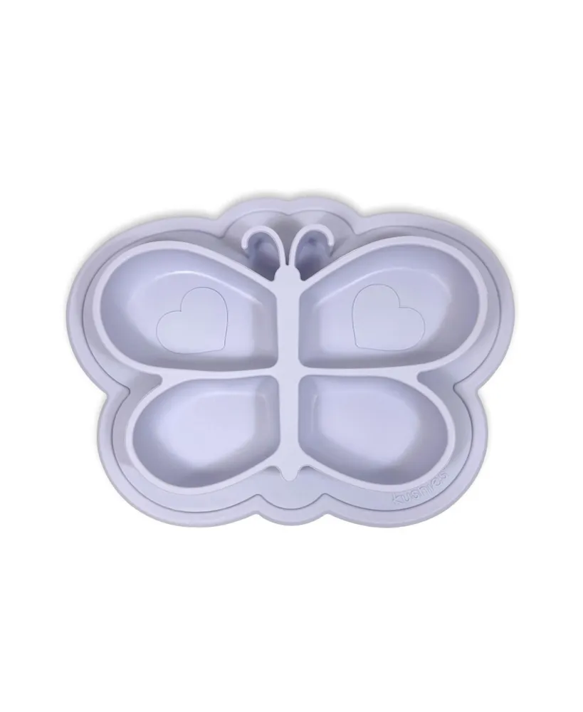 Kushies Silicone Divided Suction Plate, Unbreakable, Microwave Safe