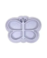 Kushies Silicone Divided Suction Plate, Unbreakable, Microwave Safe