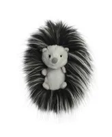 Aurora Small Spade Hedgehog Luxe Boutique Exquisite Plush Toy Black 6"