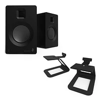 Kanto Tuk Premium Powered Speakers with SE6 Elevated Desktop Speaker Stands