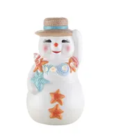 10" Ceramic Beach Snowman