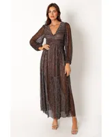 Petal and Pup Women's Lustre Long Sleeve Midi Dress