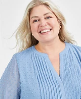 Style & Co Plus Size Pintuck Blouse, Created for Macy's