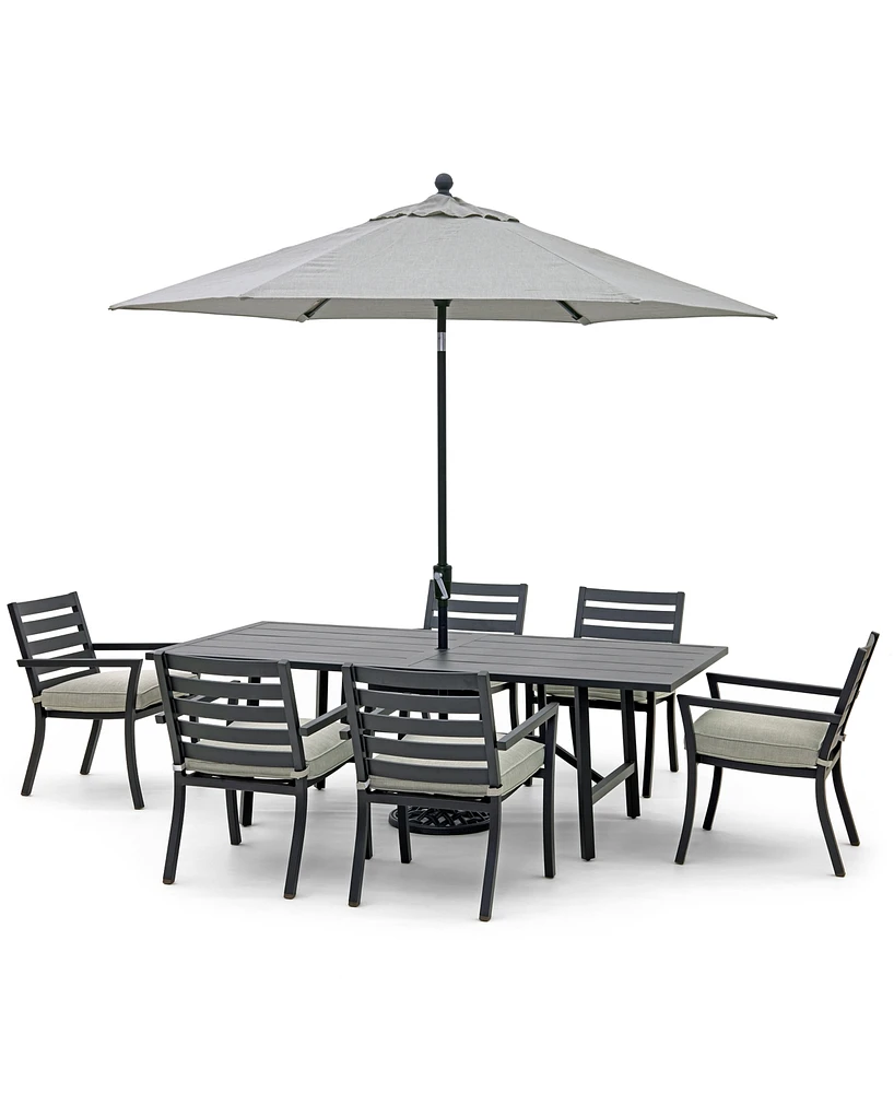 Astaire Outdoor 7-pc dining Set (84x42" table + 6 chairs)