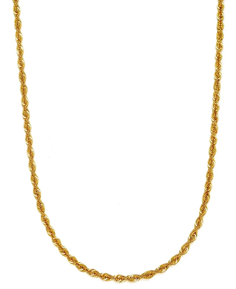 Sparkle Rope Link 18" Chain Necklace (3mm) in 14k Gold