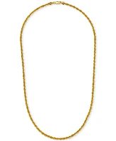 Sparkle Rope Link 20" Chain Necklace (3.6mm) in 14k Gold