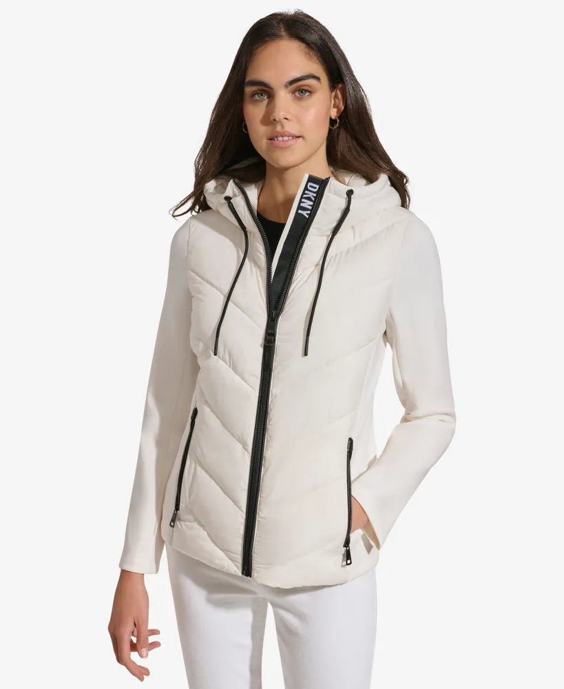 dkny white puffer jacket