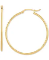 14k Gold Hoop Earrings, 40mm