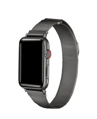 Posh Tech Unisex Milanese Graphite Stainless Steel Mesh 2 Piece Strap for Apple Watch Sizes - 38mm, 40mm, 41mm