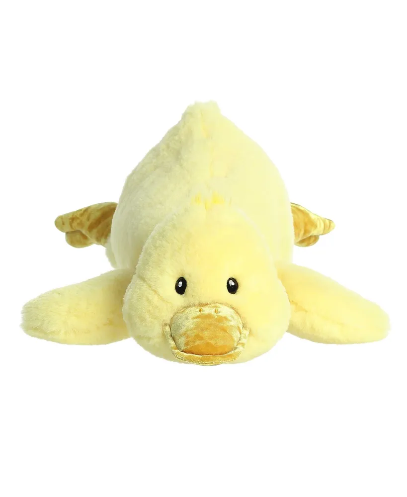 Aurora Large Duck Snoozles Laid-back Plush Toy Yellow 19"