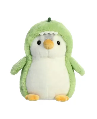 Aurora Small Dino PomPom Penguin Playful Plush Toy Green 7"