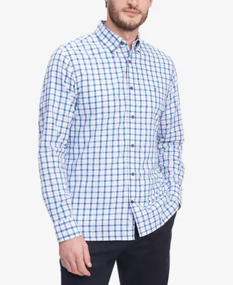 Tommy Hilfiger Men's Flex Small Check Long-Sleeve Button-Down Shirt