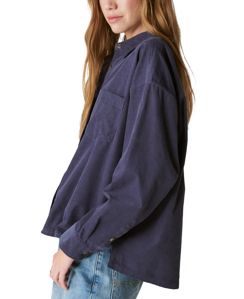 Lucky Brand Women's Long-Sleeve Corduroy Button-Up Shirt