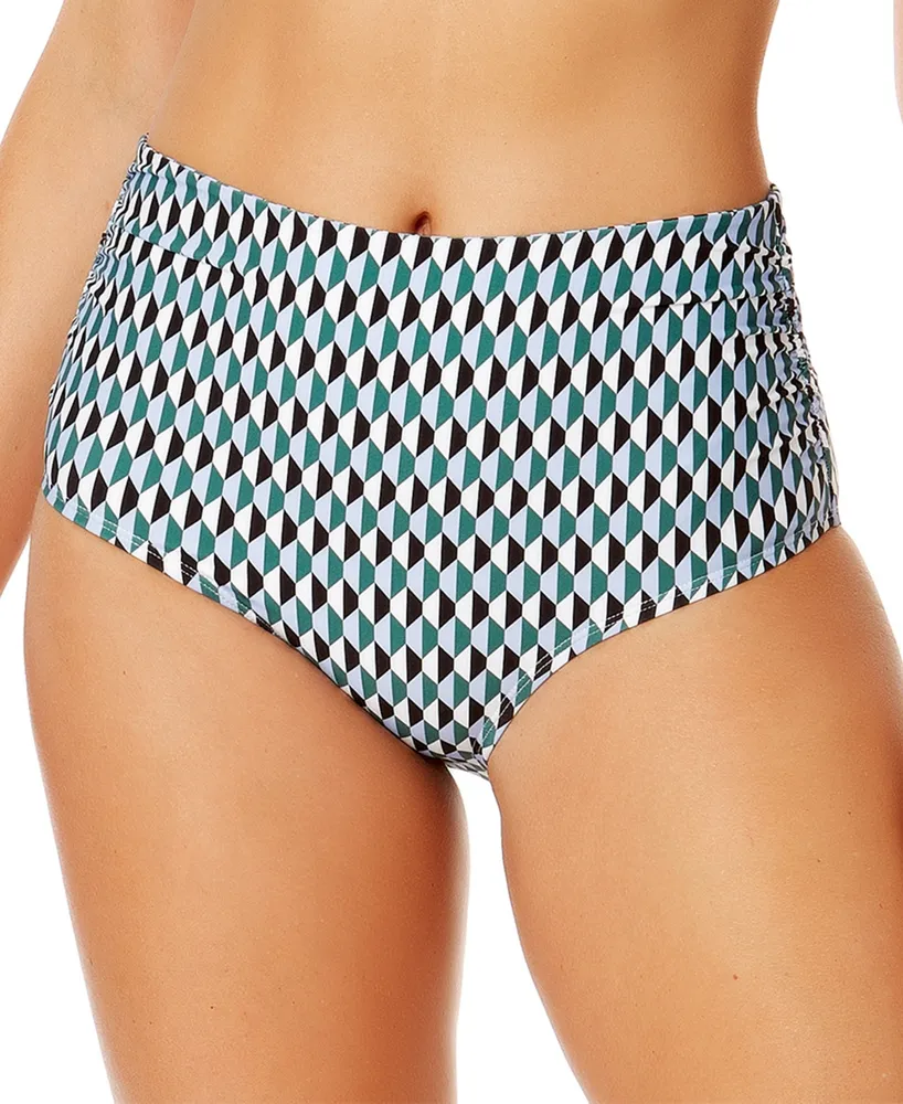 Anne Cole Women's Convertible Shirred High-Low Waist Bikini Bottoms