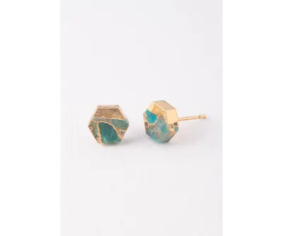 Starfish Project Oasis Turquoise and Gold Studs Earrings