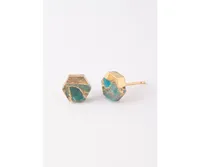 Starfish Project Oasis Turquoise and Gold Studs Earrings