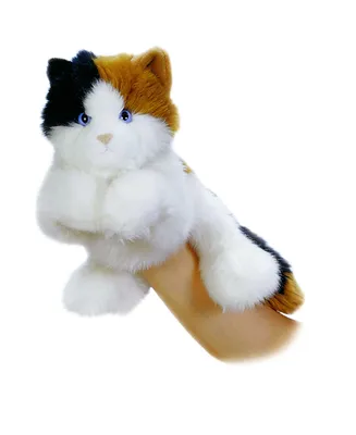 Aurora Medium Esmeralda Hand Puppet Interactive Plush Toy White 11"