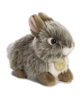 Aurora Small Baby Bunny Miyoni Tots Adorable Plush Toy Grey 7"
