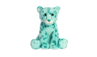 Aurora Medium Cheetah Destination Nation Adventurous Plush Toy Blue 10"