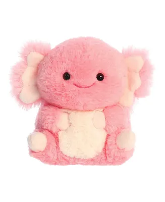 Aurora Mini Ari Axolotl Rolly Pet Round Plush Toy Pink 5"