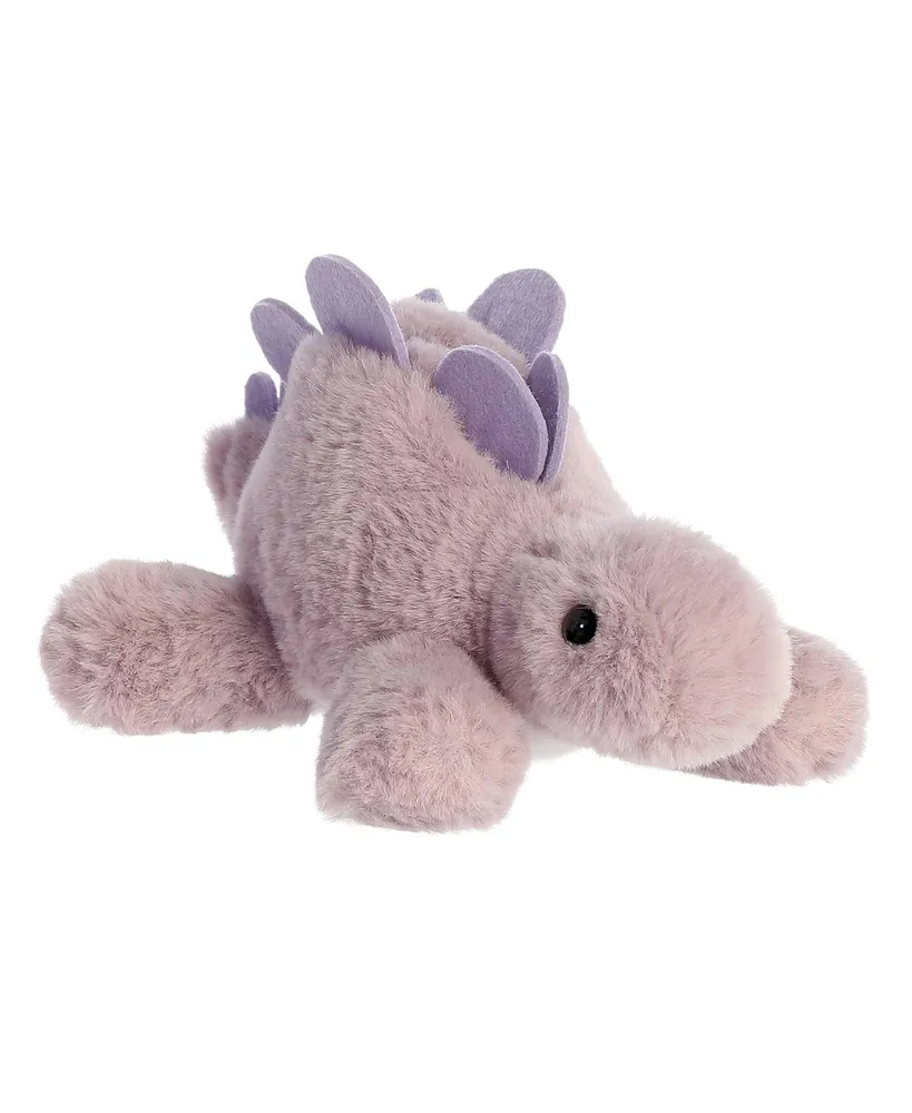 Aurora Small Stegosaurus Mini Flopsie Adorable Plush Toy Purple 8"