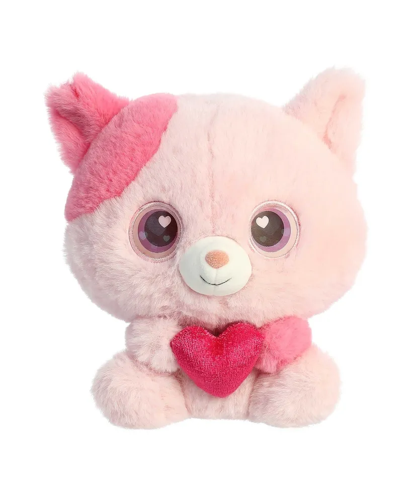 Aurora Small Cat In Love Lenticular Enchanting Plush Toy Pink 6"