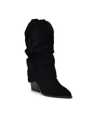 Nine West Women's Wilton Stacked Block Heel Casual Boots