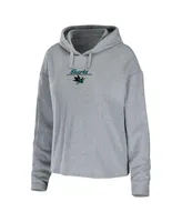 Women's Wear by Erin Andrews Heather Gray San Jose Sharks Logo Pullover Hoodie and Pants Sleep Set