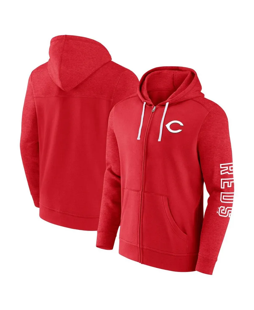 Men's Fanatics Red Cincinnati Reds Offensive Line Up Full-Zip Hoodie