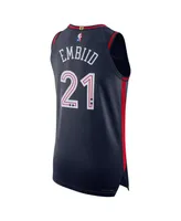 Men's Nike Joel Embiid Navy Philadelphia 76ers 2023/24 Authentic Jersey - City Edition