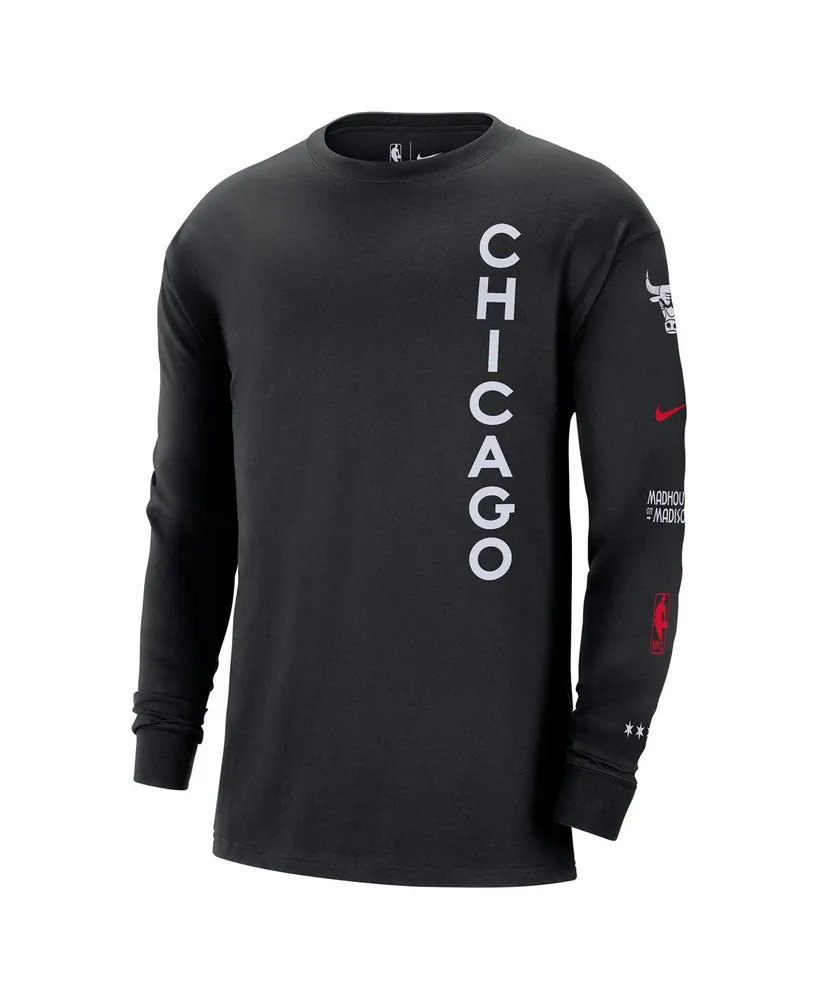 Men's Nike Black Chicago Bulls 2023/24 City Edition Max90 Expressive Long Sleeve T-shirt
