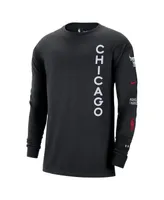 Men's Nike Black Chicago Bulls 2023/24 City Edition Max90 Expressive Long Sleeve T-shirt