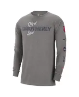 Men's Nike Charcoal Philadelphia 76ers 2023/24 City Edition Max90 Expressive Long Sleeve T-shirt