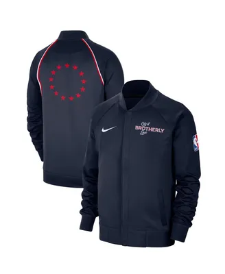 Men's Nike Navy Philadelphia 76ers 2023/24 City Edition Authentic Showtime Performance Raglan Full-Zip Jacket