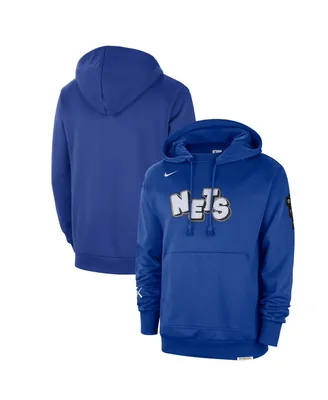 Men's Nike Blue Distressed Brooklyn Nets 2023/24 City Edition Courtside Standard Issue Pullover Hoodie