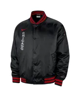 Men's Nike Black Chicago Bulls 2023/24 City Edition Courtside Premier Full-Snap Bomber Jacket