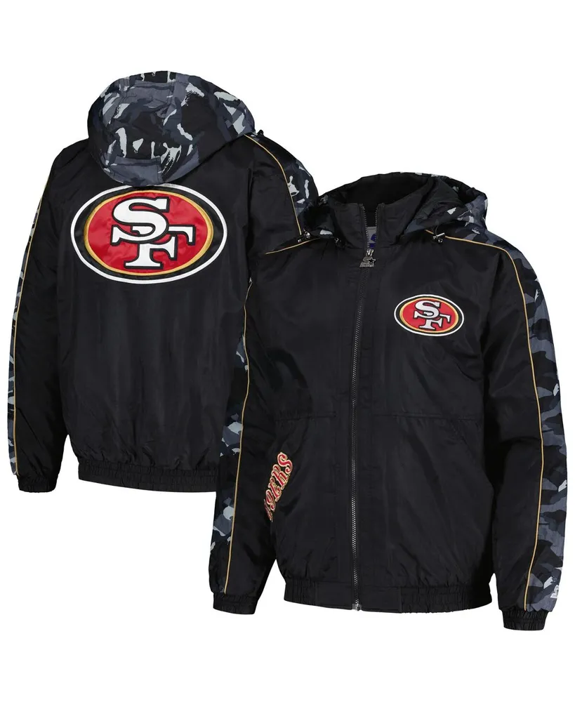 Men's Starter Black San Francisco 49ers Thursday Night Gridiron Full-Zip Hoodie