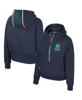 Women's Colosseum Navy Notre Dame Fighting Irish Margo Raglan Half-Zip Hoodie