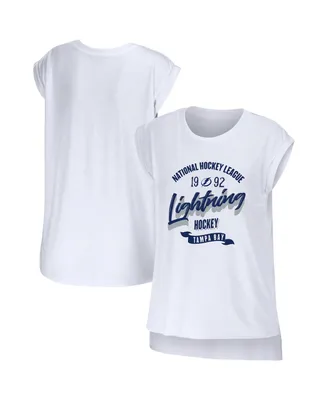 Women's Wear by Erin Andrews White Tampa Bay Lightning Domestic Tank Top