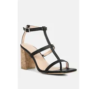 Mirabella Womens Open Square Toe Block Heel Sandals