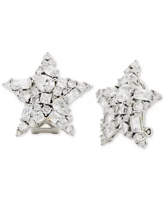 Kate Spade New York Silver-Tone Cubic Zirconia Star Statement Stud Earrings