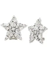 Kate Spade New York Silver-Tone Cubic Zirconia Star Statement Stud Earrings