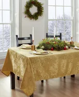 Elrene Poinsettia Elegance Jacquard Holiday Tablecloth